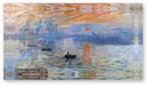 Cuadro Impresión, sol naciente Claude Monet estilo impresionista en lienzo