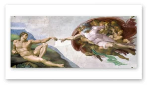 Cuadro La Creación de Adán de Miguel Ángel en lienzo decorativo