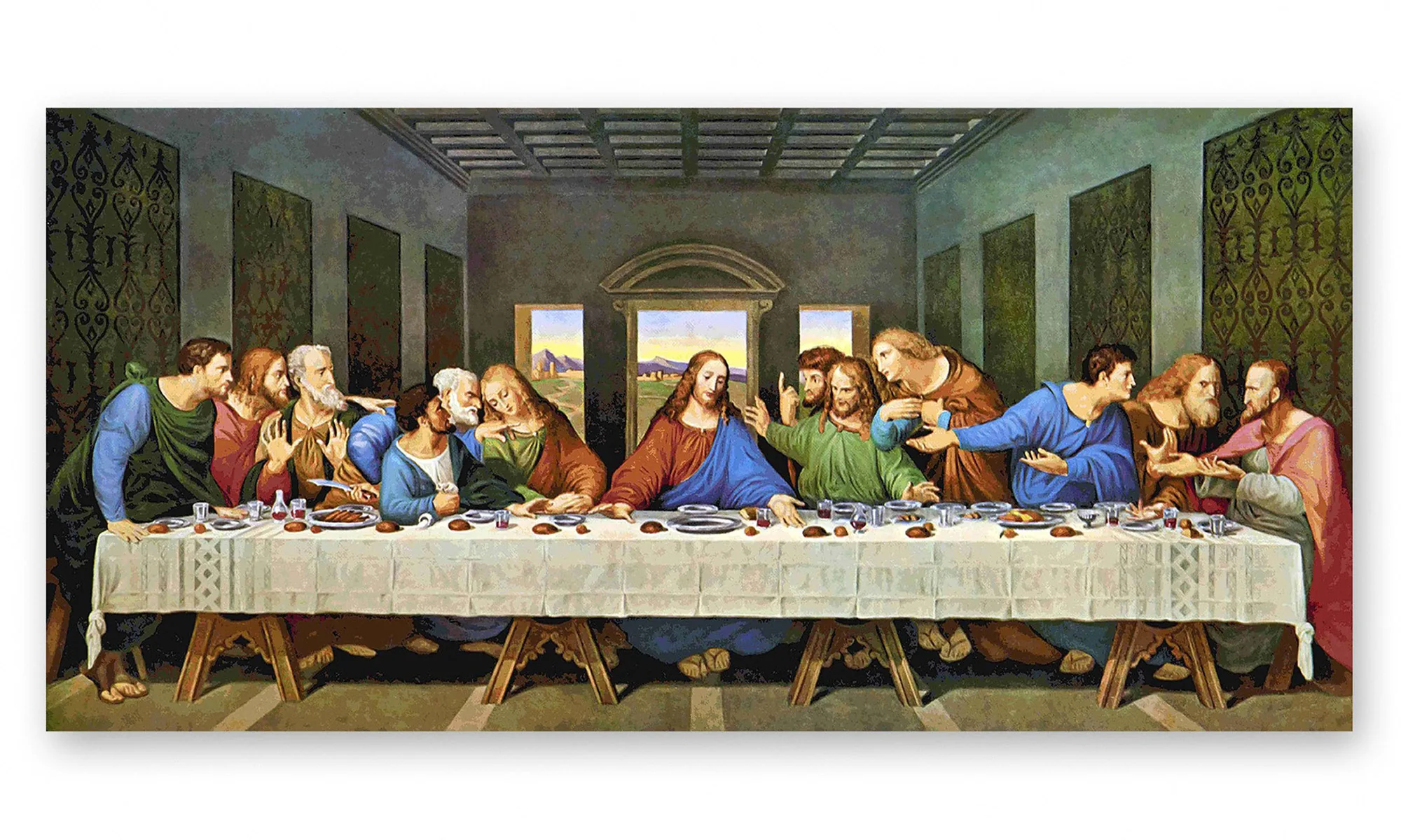 Cuadro La Última Cena de Leonardo da Vinci en Lienzo Cuadro La Última Cena de Leonardo da Vinci en lienzo decorativo